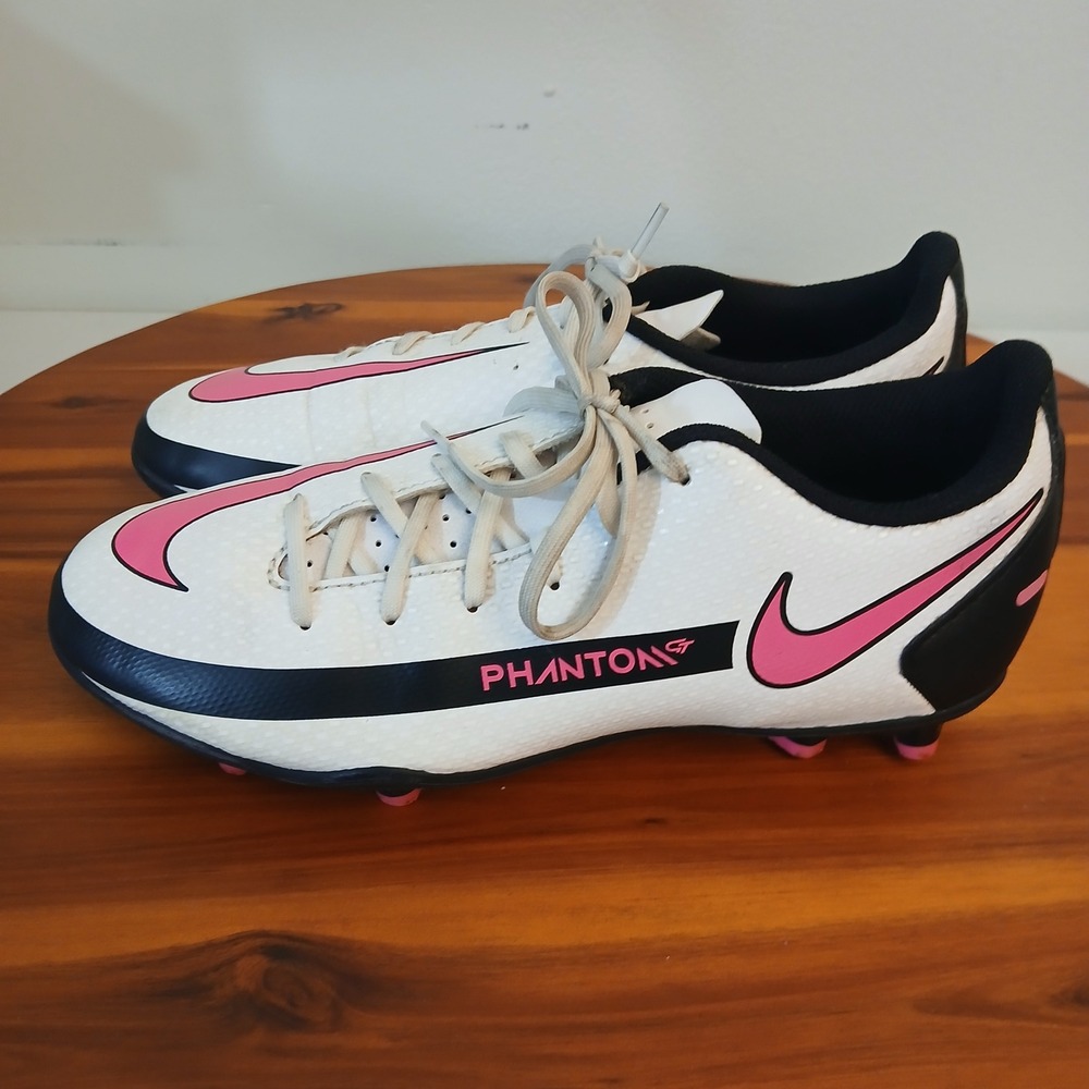 Nike‎ Phantom GT2 Club Youth 4Y Soccer Cleats White Pink Black Futbol CK8479-160